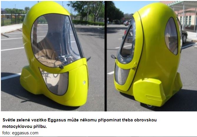 jednomístné miniauto "vejce" Eggasus z roku 2012